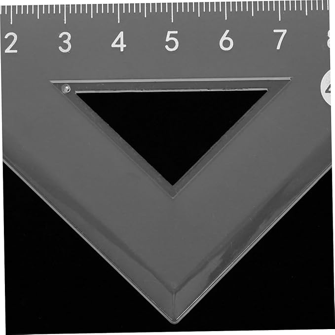 NUOBESTY 1 Set Clear Plastic Ruler Set Triangular Protractor Drafting Tools for Accurate Measurements Lightweight Math Kit for School Office and Creative Projects Set