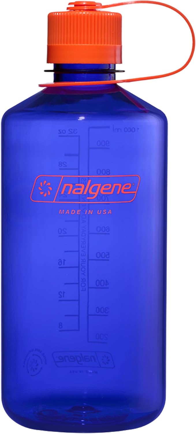 Nalgene 32 oz Narrow Mouth Water Bottle | BPA-Free, Durable & Leak Proof, Lightweight Bottle for Hiking, Gym & Travel, Periwinkle