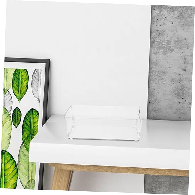 Transparent Memo Notepad Holder Plastic Desk Organizer for Note Papers Memo Storage for Home and Office Use