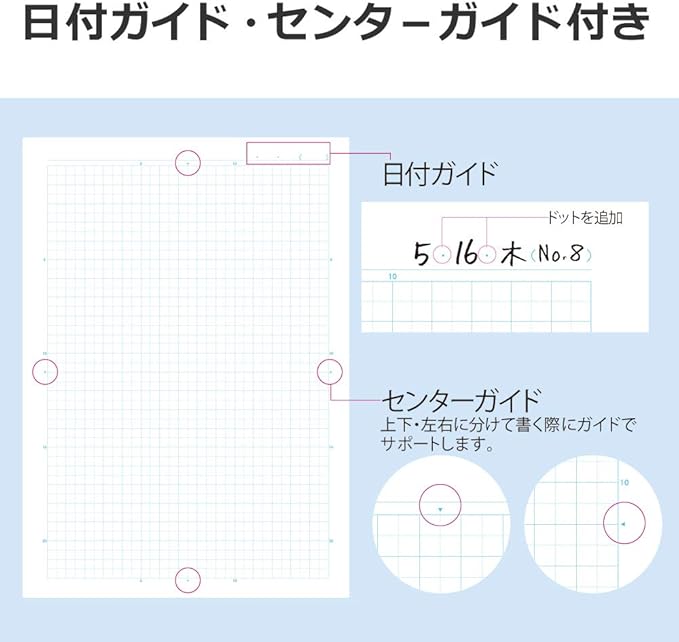 KOKUYO Campus Notebook, Easy Erasing, Semi-B5, 5mm(0.2in) Grid Ruled, 0.4 inch (10 mm) Solid Line, 30 Sheets, Pack of 5, Blue Colors, Japan Import (NO-30S10-5X5B)