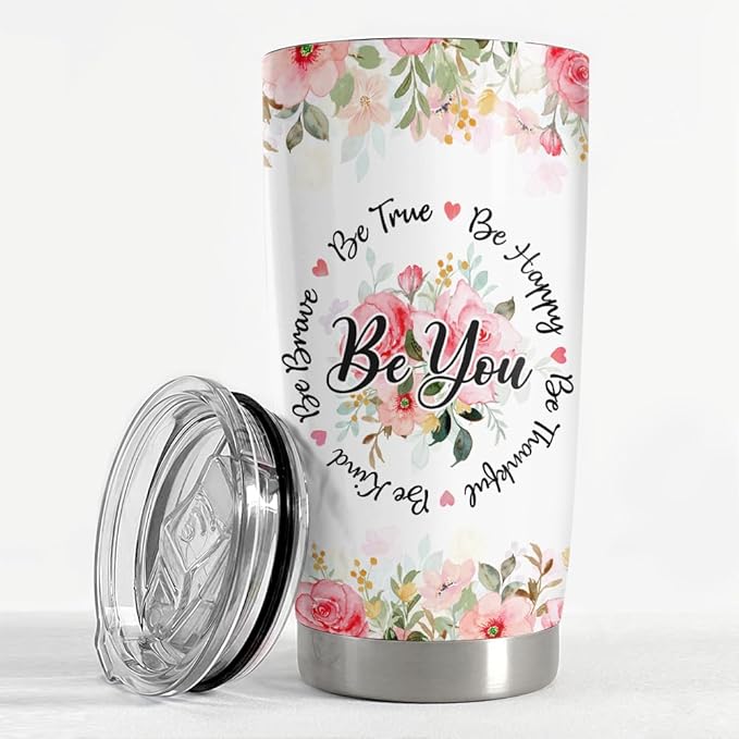 SANDJEST Sometimes You Forget You're Awesome Tumbler 20oz Inspirational Gifts Stainless Steel Insulated Tumblers Coffee Travel Mug Cup Gift for Coworkers Friends Sister Birthday Christmas