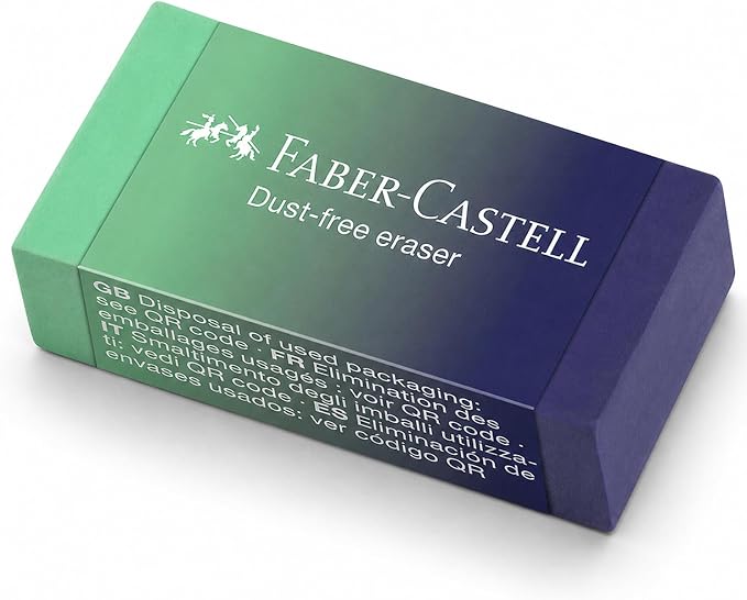 Faber-Castell PVC & Dust Free Eraser Flow Edition Erasers Pack of 6
