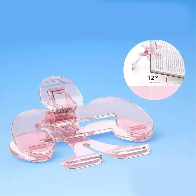 Transparent Book Holder with 12 Degree for Effortless Reading and Reduced Eye Strain