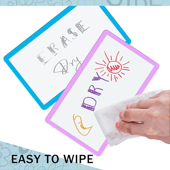 Harloon 100 Pcs Dry Erase Index Cards 3 x 5 Inch Laminated Reusable Dry Erase Note Cards Sheets for Office Home Housework to Do Lis(Multicolored)