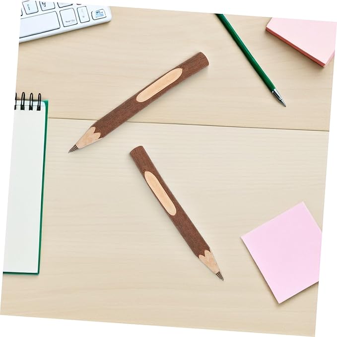 Wood Ballpoint Pens 13cm Tree Bark Natural Biodegradable Writing Pens 10pcs Convenient for Office and School Supplies