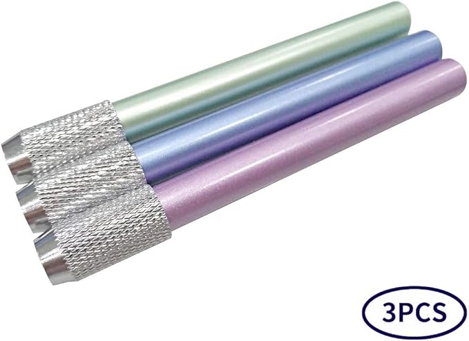 Aluminum Assorted Colors Pencil Lengthener – Pencil Extender Holder for Colored Pencils in Regular Size (3 Pcs)