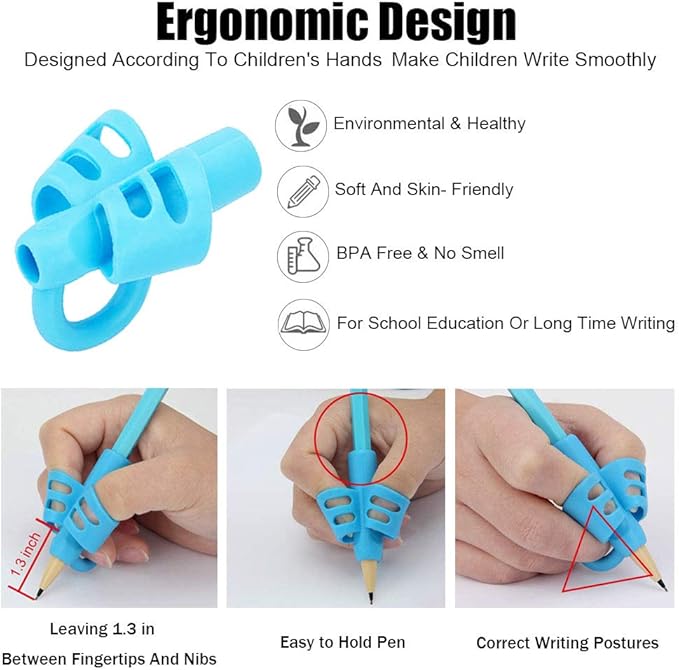 Pencil Grips for Kids Handwriting, Toddler Pencil Grip, Pen Grips Trainer for Beginners Preschoolers Kindergarten Children(4 PCS)