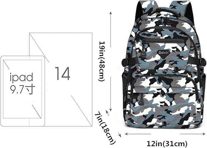 Casual Lightweight Backpacks for Boys & Girls, School Bookbags, 15 "Laptop Backpack, Travel Bag (212-sanhui)