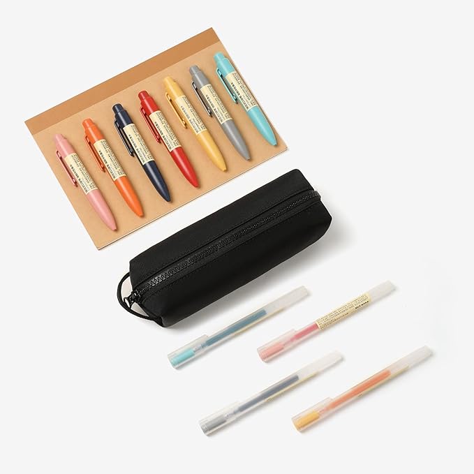 Pencil Case Soft School Pencil Pouch Bag for Easy Carry Stylish and Durable (Black)