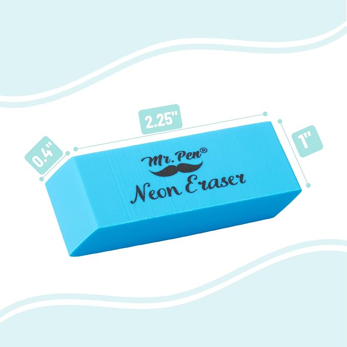 Mr. Pen- Pencil Erasers Bulk, 48 Pack, Neon Colors