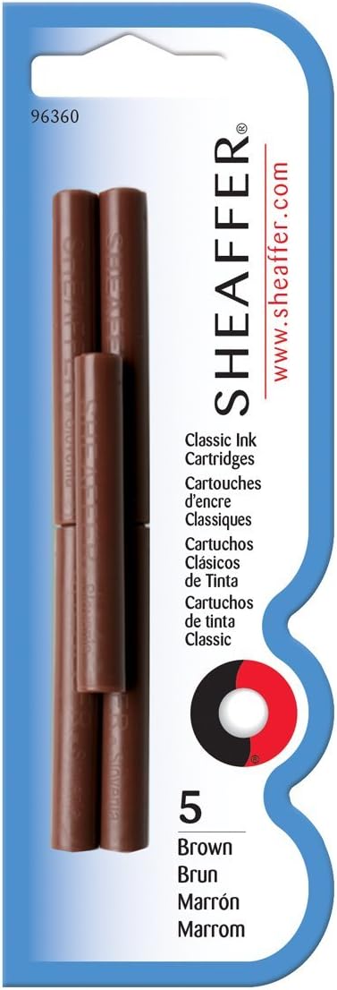 Sheaffer Skrip Fountain Pen Classic Ink Cartridges (5, Black)