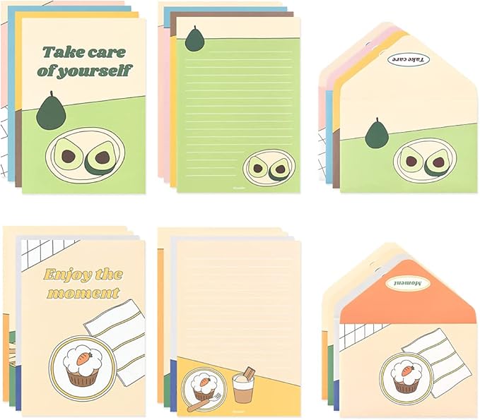 Monolike Fall In Newtro ver.3 Letter Paper and Envelopes Set - 8Type, 32 Letter Paper + 16 Envelopes