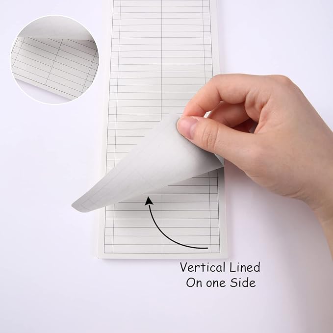 4 Pack To Do list Notepads, 9.8 × 3.5 inches Long Strip Notepad, College Ruled, Memo Pads for Planning, Tasks, Reminders, Home, Office, 50 Sheets Per Note Pads (Vertical Lined)