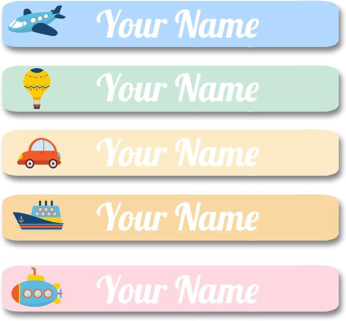 100 Pcs Personalized Labels for Kids School Supplies Waterproof, Custom Name Stickers Kids Labels for Travel, Daycare, Stationery