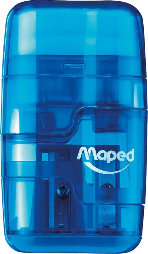 Maped Helix USA - Connect Duo 2-in-1 Pencil Sharpener and Eraser, Pack of 20 - for Schoolwork & Art - Versatile & Safe - Assorted Colors