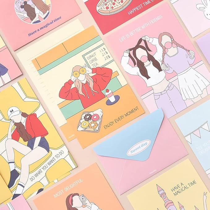 Monolike Fall In Newtro ver.2 Letter Paper and Envelopes Set - 8Type, 32 Letter Paper + 16 Envelopes
