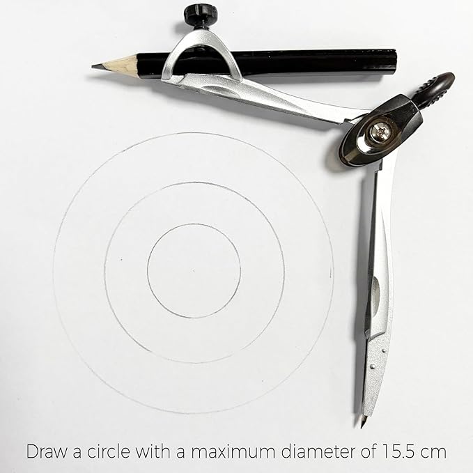 Protractor and Compass Set with Rulers, All-in-One Compass Geometry Tool Kit for Students and Technical Drawing