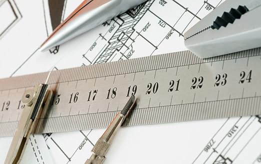 ZZTX Heavy Duty Stainless Steel Ruler Set 12 Inch (30 CM) + 6 Inch (15 CM) Metal Rulers Kit - Perfect Straight Edge for Easy Measurements