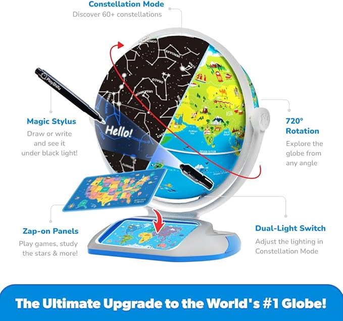 PlayShifu Orboot Earth Explorer – Interactive AR Globe for Kids Ages 4+ | 400+ Wonders, 1000+ Facts | Constellation Mode, Games & Magic Stylus | Educational STEM Toy for Future Scientists