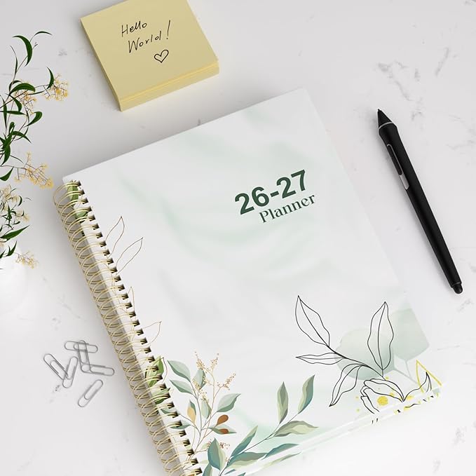 Planner 2026-2027 Weekly and Monthly A4 Size - Agenda 2026-2027 July 2026 - June 2027, A4 Spiral Binding Agenda with Monthly Tabs, Inner Pocket, 100gsm Thick Paper (8.5" x 11")