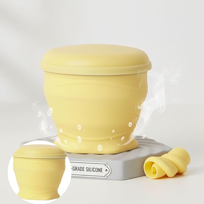 Foldable Silicone Cup for Travel Outdoor Camping Reusable foldable Mug with Lid and Lanyard