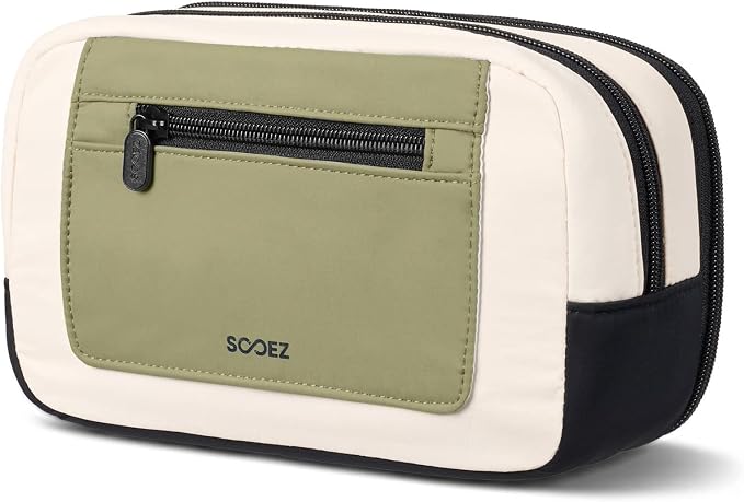 Sooez Pencil Case, Pencil Pouch Large Capacity, Pen Bag Storage Organizer | Clean Two-Tone Design, Multiple Compartments, Versatile Storage, Smooth Durable Zippers, Water-Resistant Fabric, Stable Base