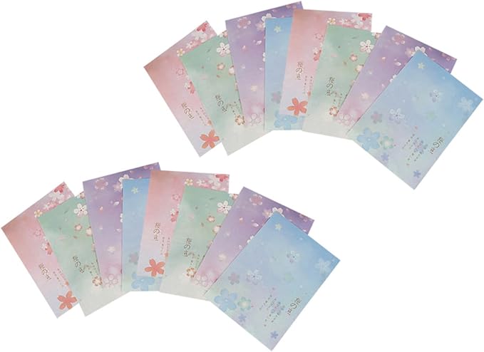 MAGICLULU Blossoms Pattern Writing Paper Set 40pcs B5 Japanese Style Stationery Letter Paper for Writing and Printing Vintage Floral Design Office and School Supplies