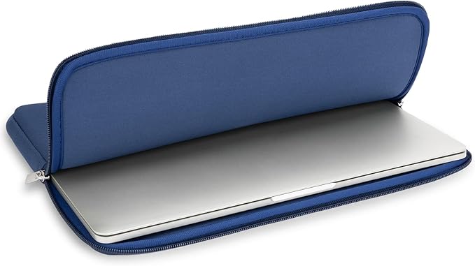 RAINYEAR 14 Inch Laptop Sleeve Case Protective Soft Padded Zipper Cover Carrying Computer Bag Compatible with 14" Notebook Chromebook Tablet Ultrabook (Navy Blue)