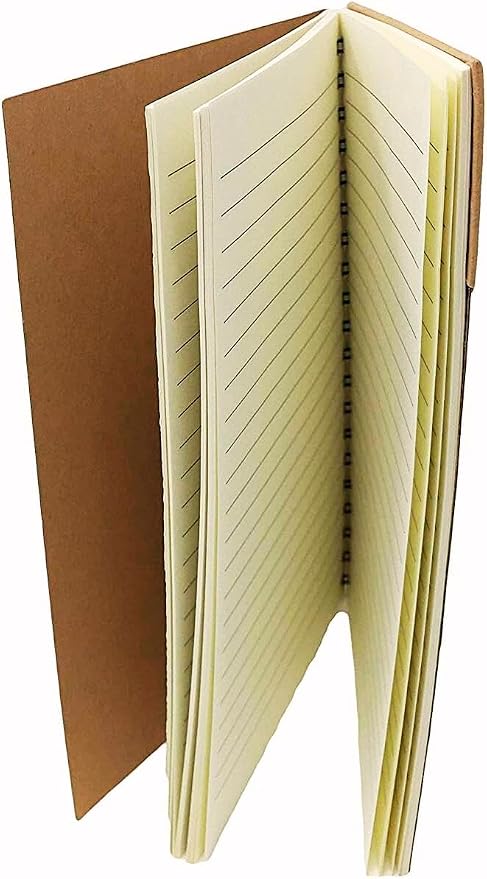 K-Kraft Notepads with Kraft Paper Covers (5 x 7 with Inside Flap Pocket 3-Pack, 60 sheets per notepad)