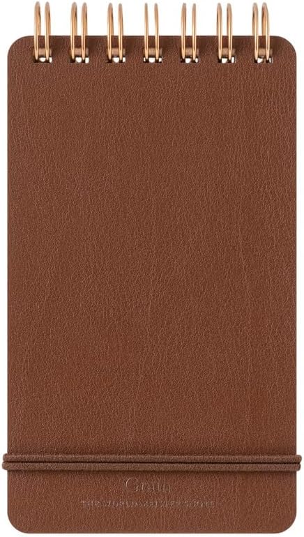 Midori 11799006 Notepad WM Ring Memo Grain Dark Brown