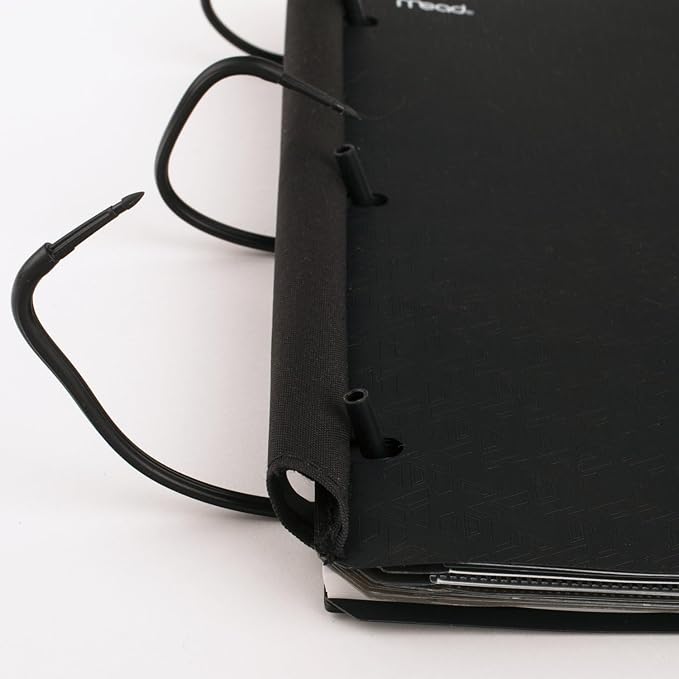 Five Star Flex Refillable Notebook + Study App, College Ruled Paper and 1 Inch TechLock Ring Binder with Pockets, Tabs and Dividers, 200 Sheet Capacity, Black (29328AA2) (Pack of 6)