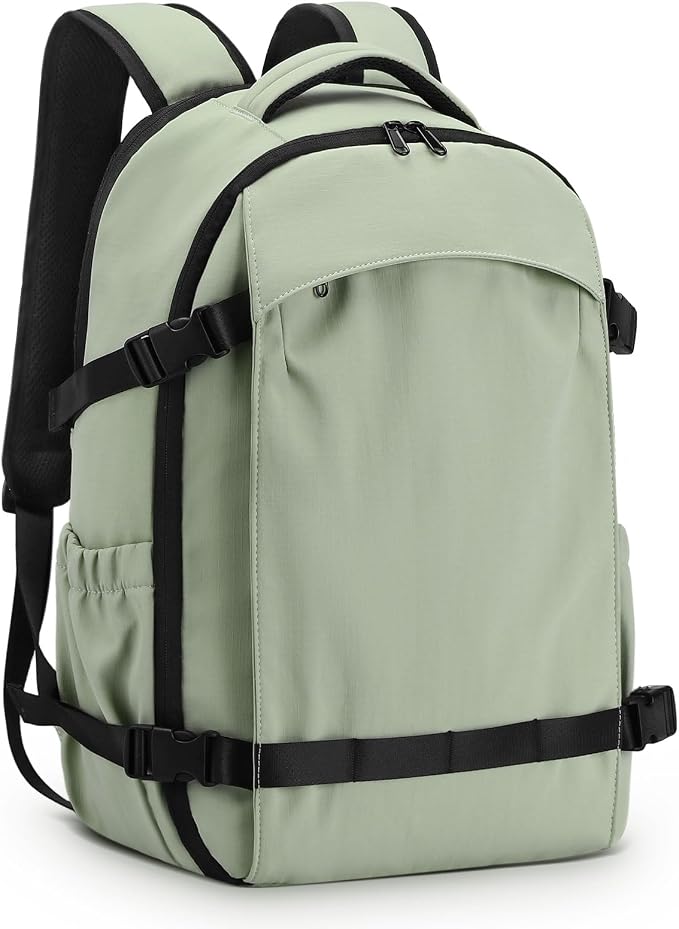 Travel Backpack for Women Men Lightweight Laptop Daypack Green | fit 5.6" Laptop,TSA Approved Carry on Bag, Personal Item Travel Backpack