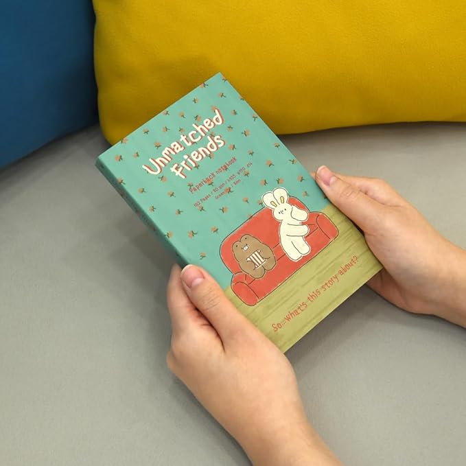 Monolike Unmatched Friends Paperback Line Notebook - 06. Watching movie_Design note, Mini note, Simple note, Notebook, 192 Pages, 4.13x6.69