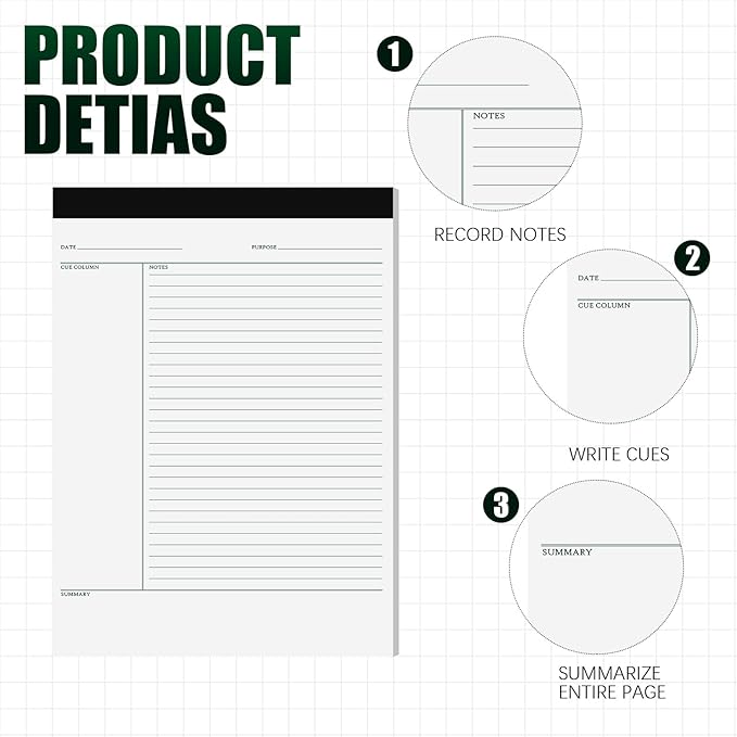 PerKoop 4 Pcs Writing Note Pads Notes System 8.5 x 11 Inches College Ruled Legal Pads Lined Paper Notebooks for Office School Teacher Students College Business, 45 Sheets Per Pad (White)