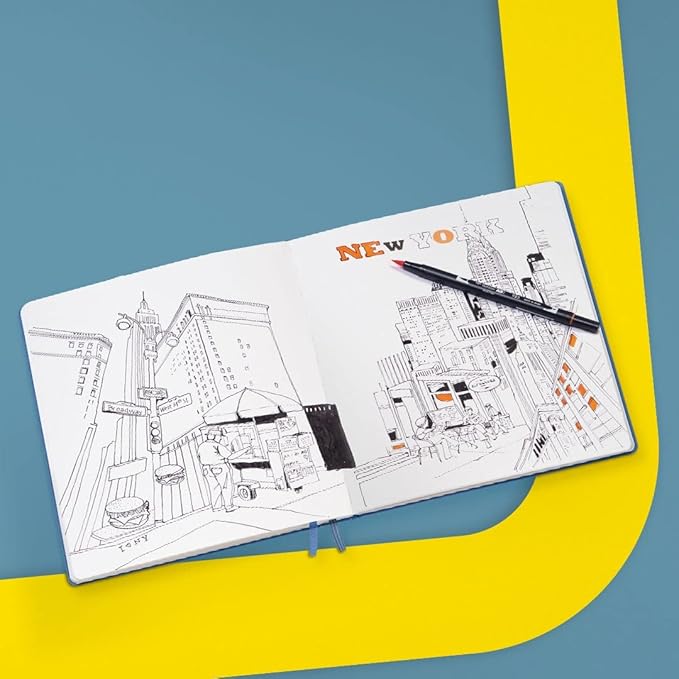Leuchtturm1917 - Square Hardcover Sketchbook (Black) - 112 Pages of 150g/m² Paper