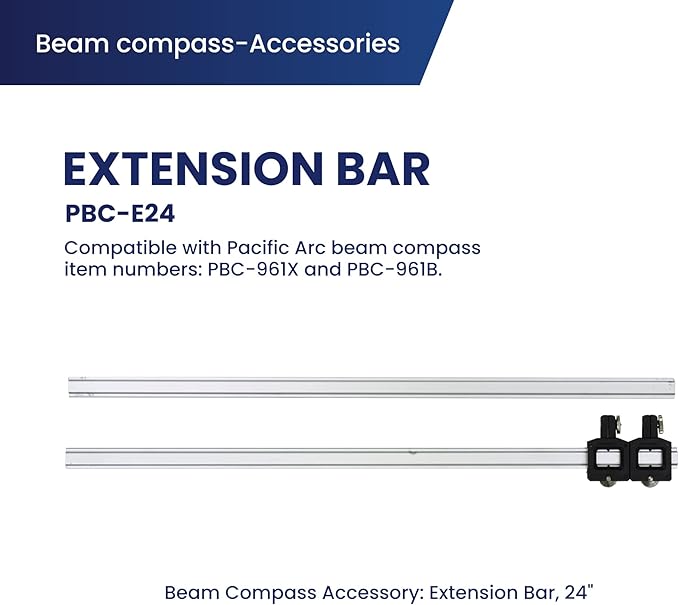 Pacific Arc - 24 inch Extension Bar for Beam Compass Accessory/Replacement Part
