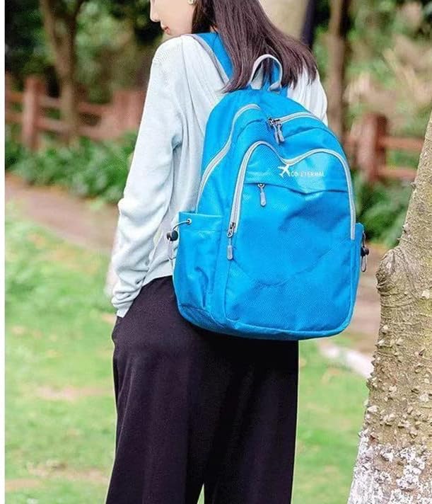 Geboldil Men's and women's lightweight foldable hiking travel backpack waterproof camping backpack blue