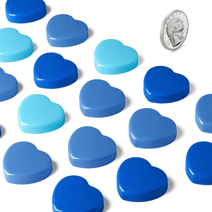 30PCS Heavy Duty Fridge Magnets - Small Cute Refrigerator Magnets for Whiteboard, Lockers & Kitchen, Cute Strong Magnets - Mini Decorative Magnet for Home, School, Office, Crafts, Locker (Blue)