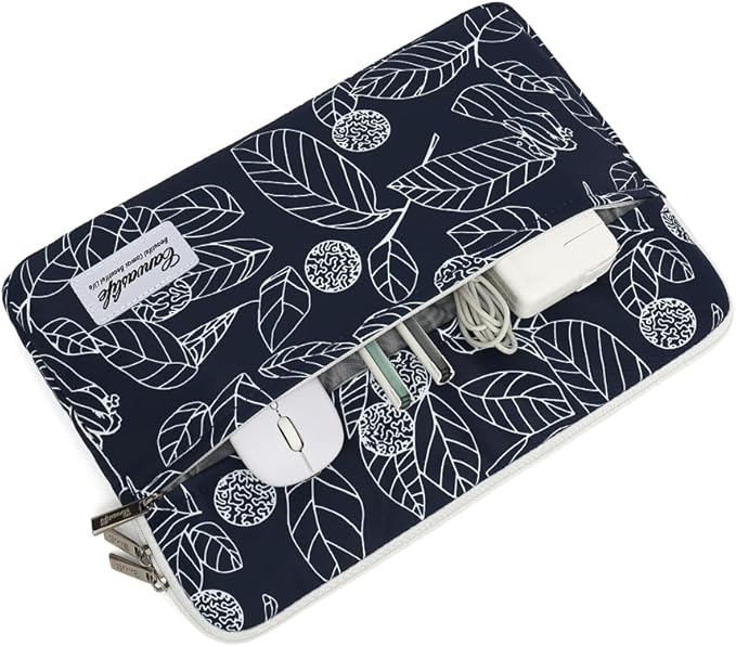 Canvaslife Waterproof Patten Laptop Sleeve 14 inch 14.0 inch Laptop case Bag(Blue Leaves)