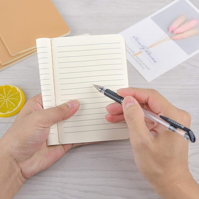SAYAYA 48 Pack A6 Kraft Paper Small Notebooks Bulk, 4x6 Pocket Notebook with 60 Lined Pages, Mini Travel Journal, Sketchbook, Note, Memo Pads for Gifts, Students, Classroom, Business, Office Supplies