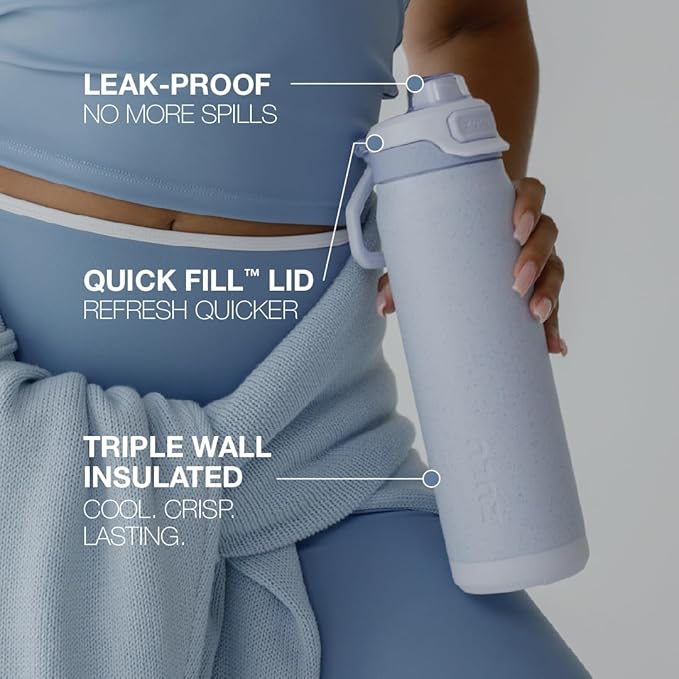 ZULU Powerfill Pro 24oz Stainless Steel Water Bottle - Glacier Drift