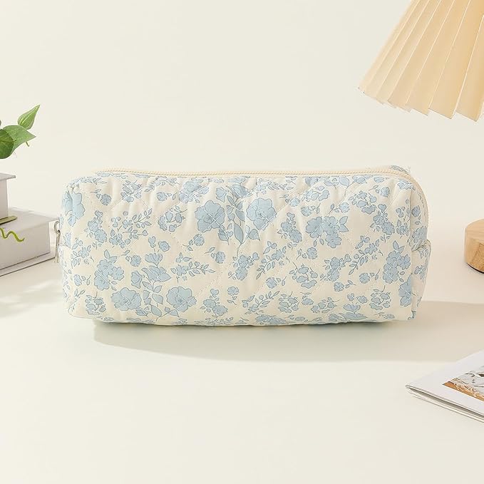 Pencil Case Office College School Storage Bag Pouch Holder Box Organizer Makeup Pouch Cosmetic Bag Aesthetic Cute Pen Case for Girls Boys Kids (Orchid)