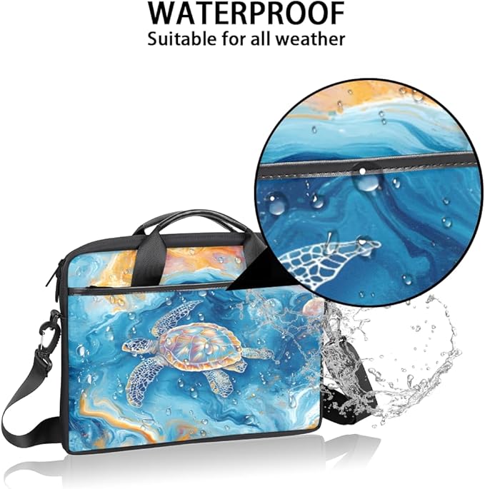 Sea Turtle Laptop Sleeve Case for 13-15 inch Computer Bag Protective Laptop Handle Bag for Women Men