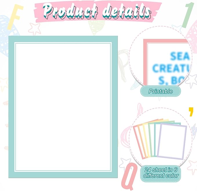 PerKoop 36 Sheets Science Fair Board Poster Boards Supplies 24 Self Adhesive Presentation Subtitles 4 Science Fair Project Titles 8 Personalized Letter Sticker for Classroom(Fresh Color)