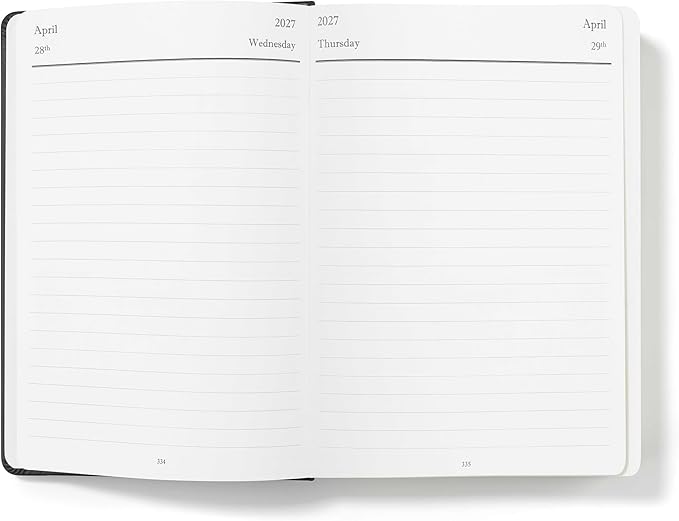 Wykeham's Executive 2026-27 Daily Journal Planner – Customization Available – Mid-Year Academic Diary – July 2026 to June 2027 (Personalized Black, 8.5"×5.5")