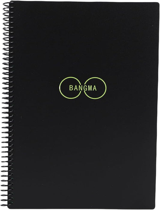 Reusable Smart Notebook, Spiral Binding Water Proof Cover with 30 Sheets Horizontal Line Dot Pages, Notebook Office Products for Note Taking Brainstorming