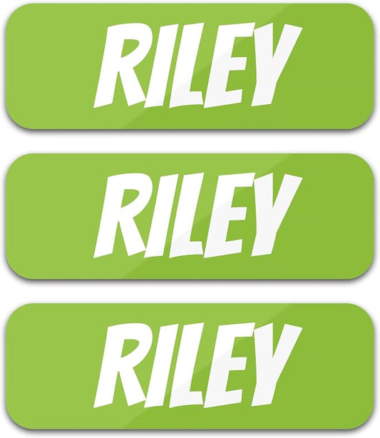 Custom Name Labels for Kids (120 Labels) Personalized Waterproof Clothing Stickers for Daycare, Camp or School - Name Stickers for Bottles, Jackets, Backpacks, Shoes and School (Kiwi Burst)
