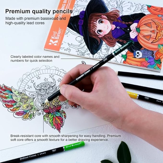 147PCS Colored Pencils for Adult Coloring Books – 120 color pencils set, 3-Color Sketchbook, Coloring Book, Tools, Soft Core Oil Based,Blending Shading,Art Supplies for Beginners & Adults