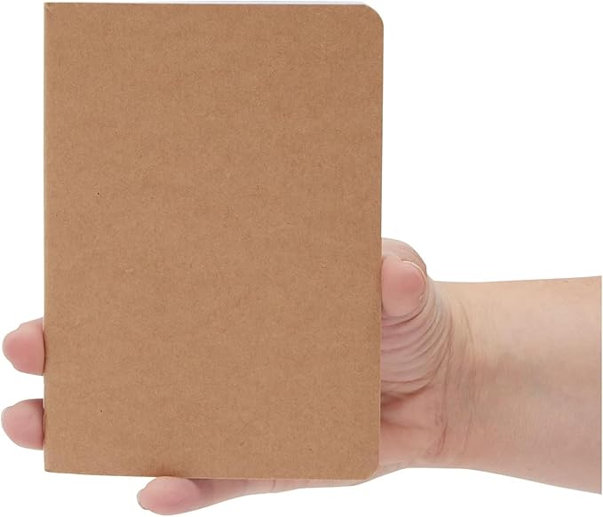 SAYAYA 12 Pack A6 Kraft Paper Small Notebooks Bulk, 4x6 Pocket Notebook with 60 Lined Pages, Mini Travel Journal, Sketchbook, Note, Memo Pads for Gifts, Students, Classroom, Business, Office Supplies