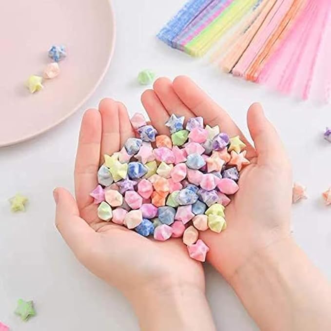 Luminous Origami, Colorful Decorative Star Paper Strips, DIY Origami (Star Origami /540 Sheets)